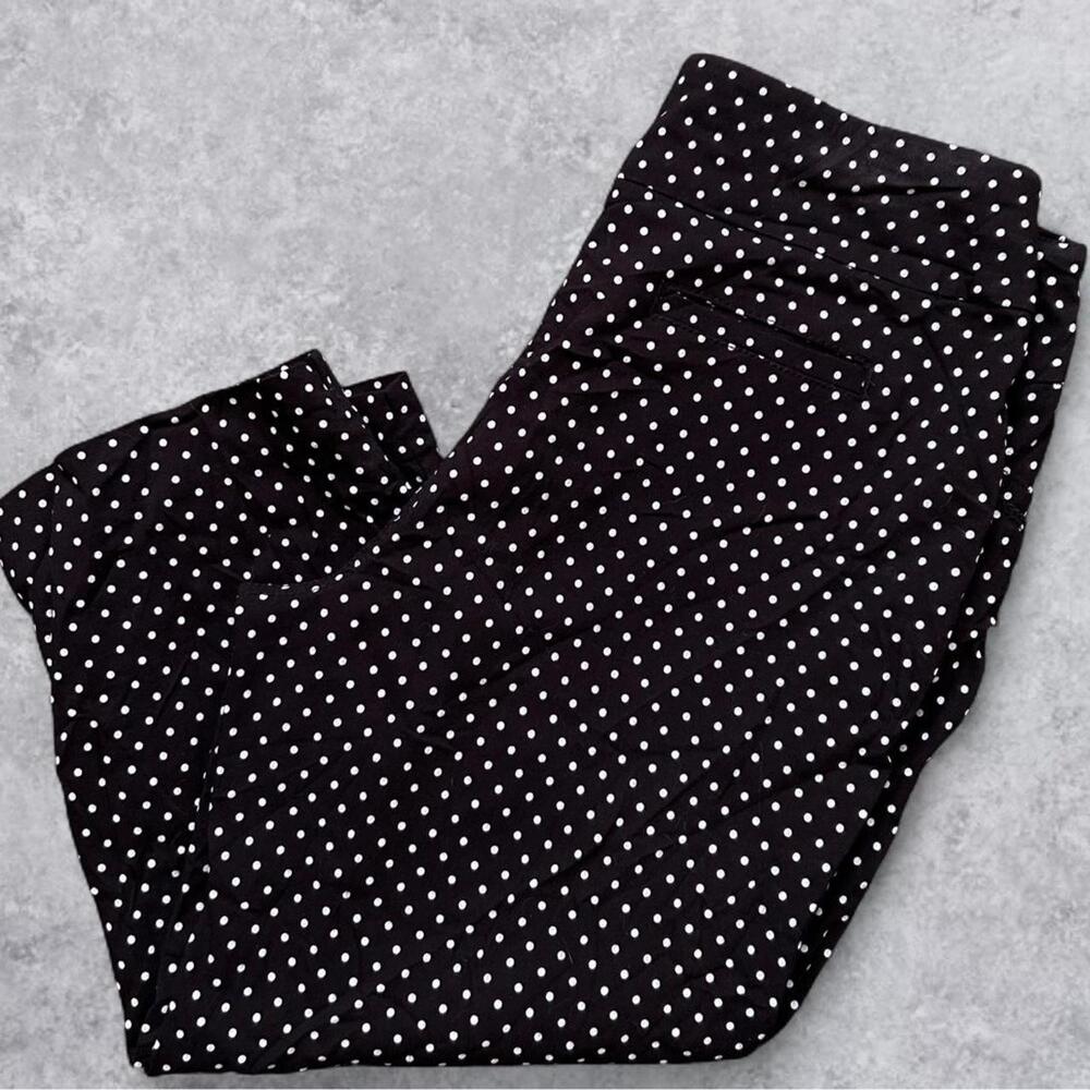 Westbound Black White Polka Dot Capri Pants Y2K Twee Sabrina Carpenter Style - U - Picture 2 of 4